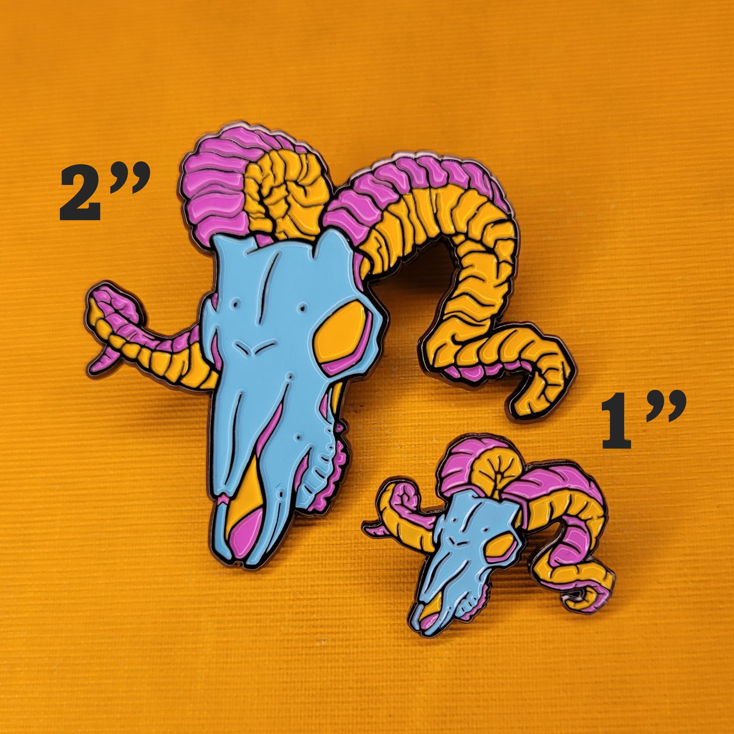 2" BEAST PIN - NEON RISO