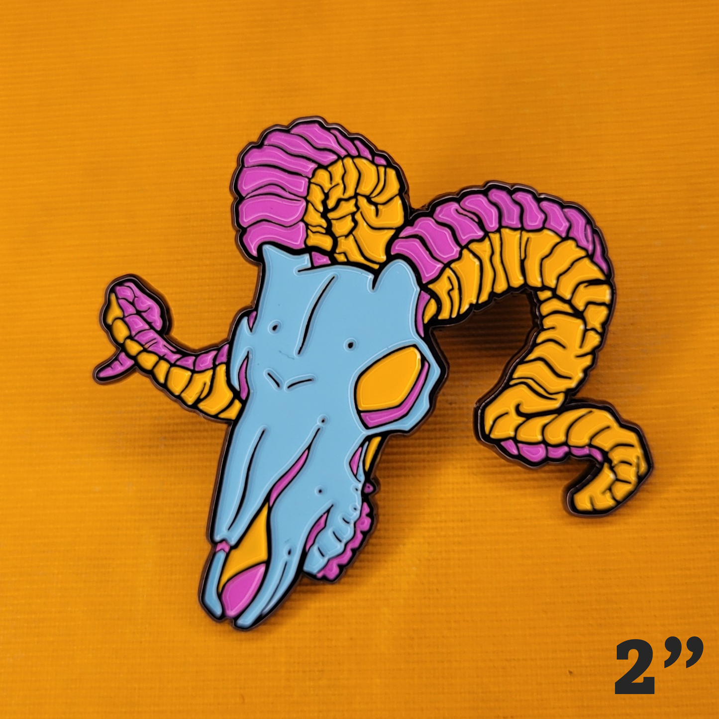 2" BEAST PIN - NEON RISO